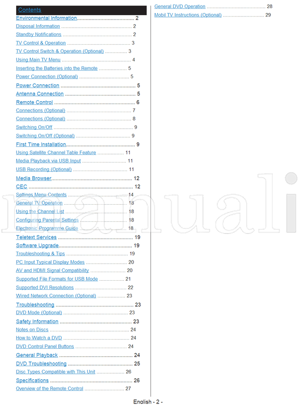 Toshiba 24D M8 Series (30 pages) TV Operating Manual