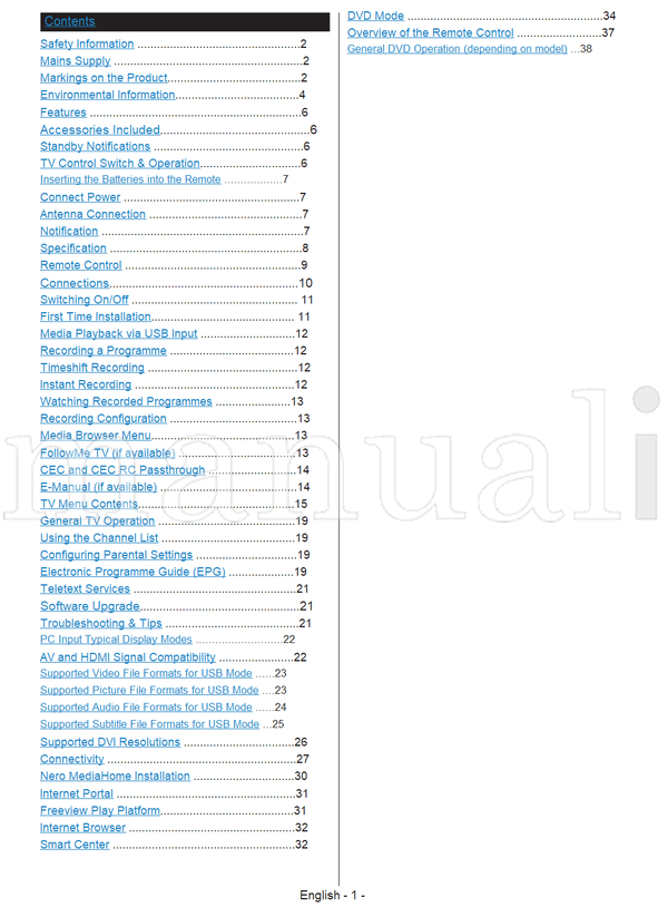 Toshiba 24D3753DB (42 pages) TV Operating Manual