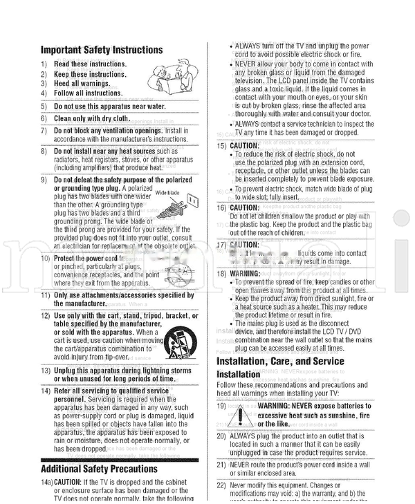 Toshiba 24SLV411U (337 pages) TV Operating Manual