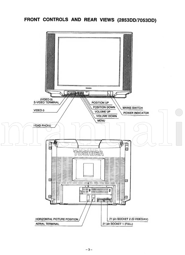 Toshiba CS5SR 2552DD 2853DD 7053DD (47 pages) TV Service Manual