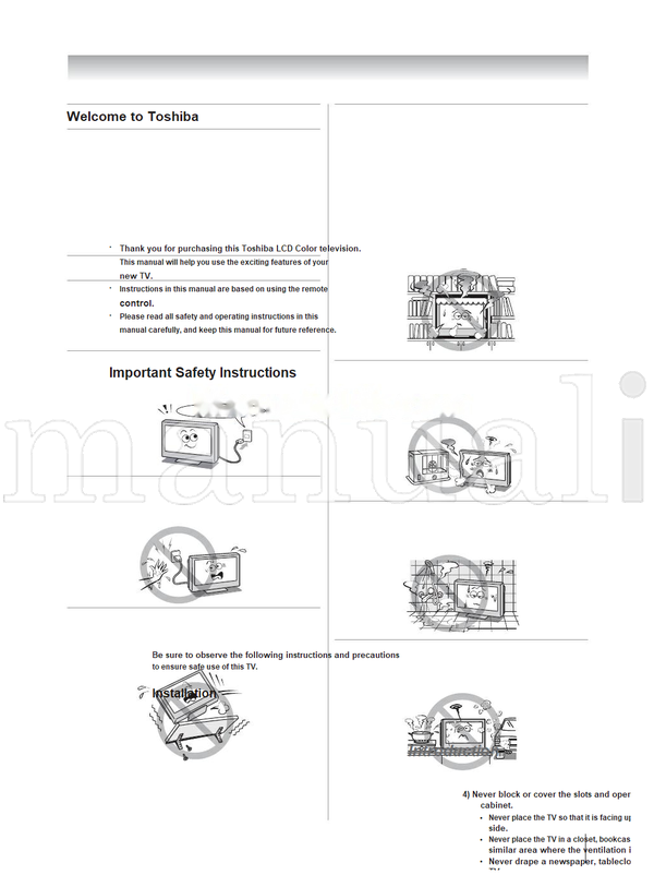 Toshiba 26AV500A (39 pages) TV Operating Manual