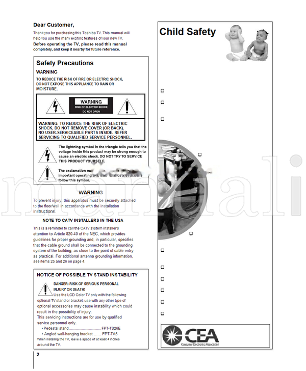 Toshiba 26HL83 (66 pages) TV Operating Manual