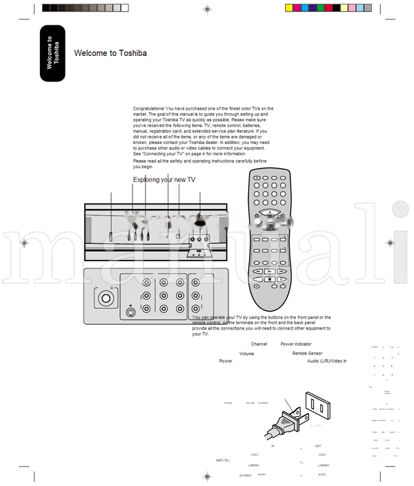 Toshiba 27A41 3K10601B (32 pages) TV Operating Manual