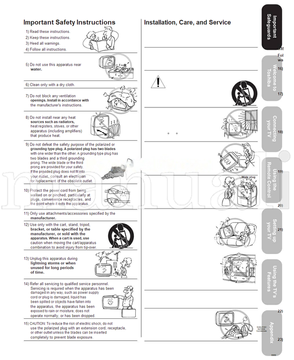 Toshiba 27A43 (72 pages) TV Operating Manual