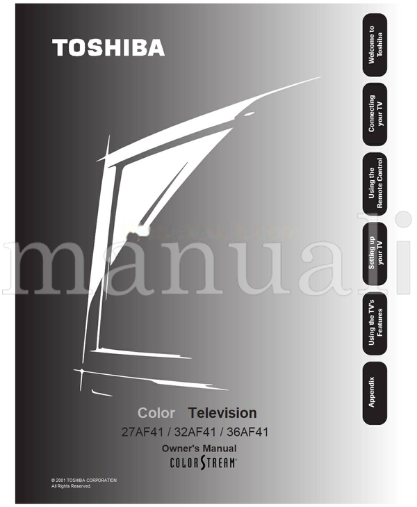 Toshiba 27AF41 32AF41 36AF41 (38 pages) TV Operating Manual
