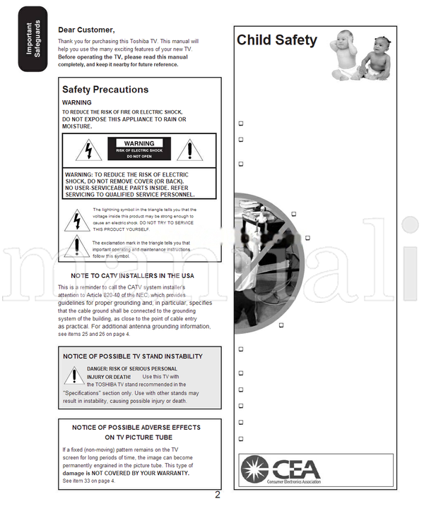 Toshiba 27AF53 (76 pages) TV Operating Manual