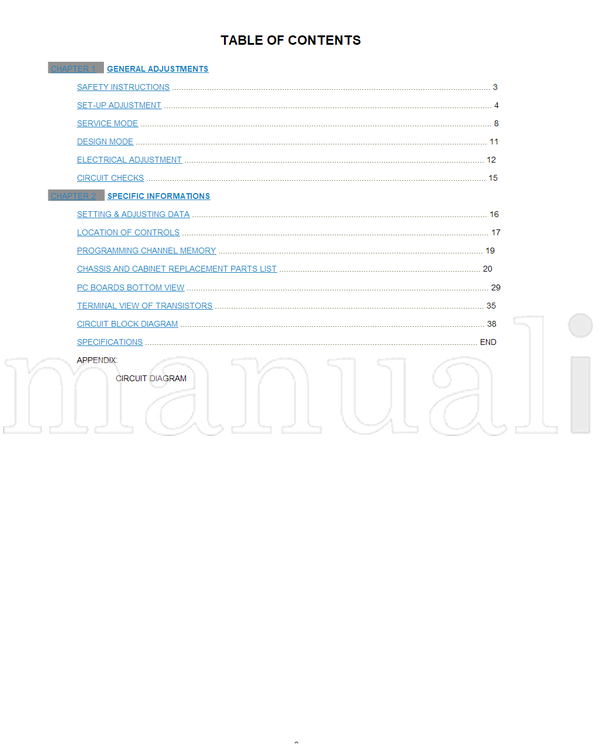 Toshiba 020-200202 27AF62 27AF42 (38 pages) TV Service Manual