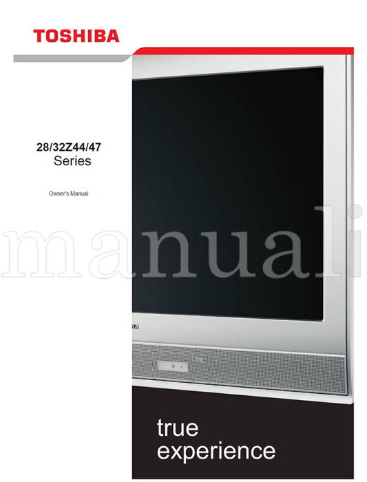 Toshiba 32Z44 (20 pages) TV Operating Manual