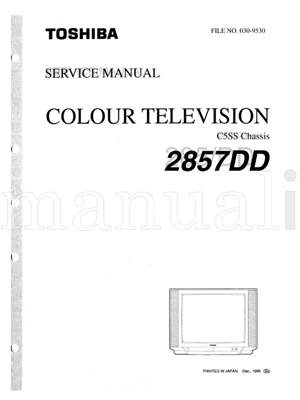Toshiba 2857DD (54 pages) TV Service Manual