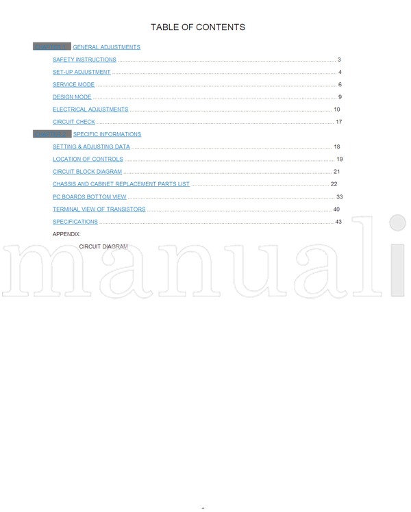Toshiba 030-200107 28Z13B 28Z13G (40 pages) TV Service Manual