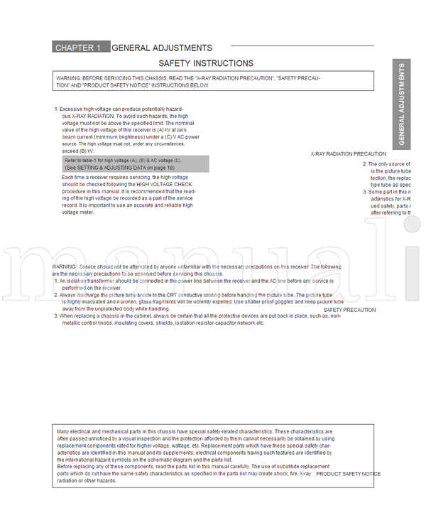 Toshiba 030-200107 28Z13B 28Z13G (40 pages) TV Service Manual