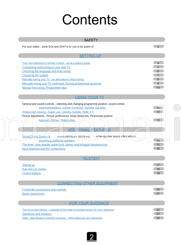 Toshiba 28Z23G 28Z23B 32Z23G 32Z23B 28Z27B 32Z27B (24 pages) TV Operating Manual