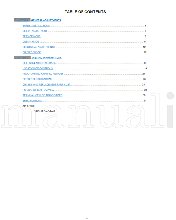 Toshiba 010-200106 29AX9UM (97 pages) TV Service Manual