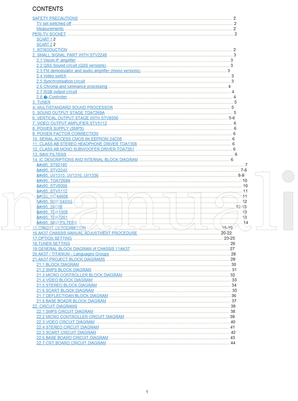 Toshiba 29V24E2 (97 pages) TV Service Manual