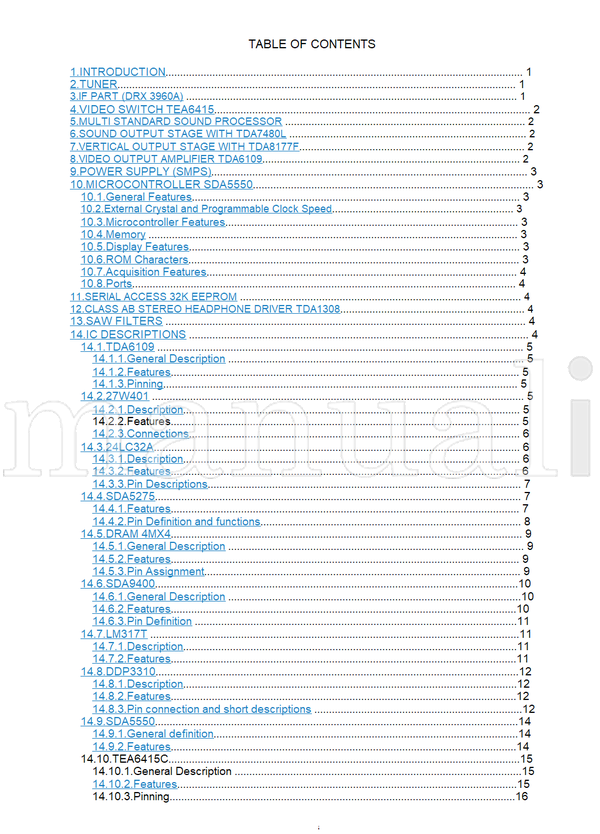 Toshiba 050-200330 29VH27D (158 pages) TV Service Manual