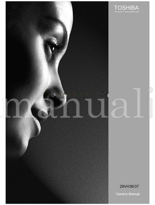 Toshiba 29VH36 (16 pages) TV Operating Manual