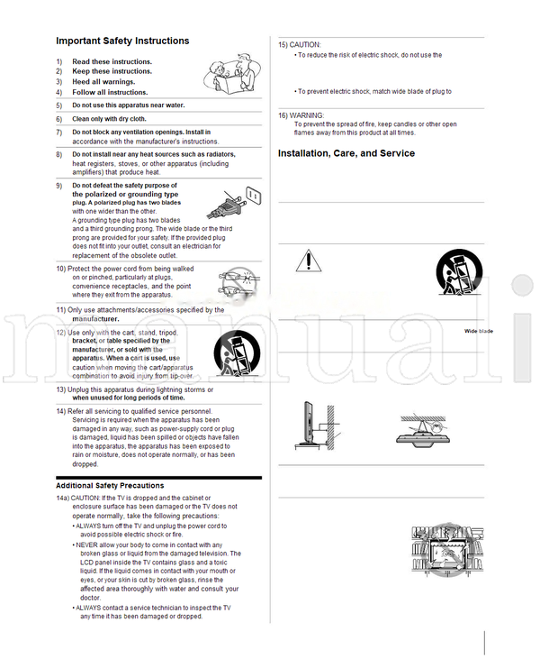 Toshiba 40XF550U 46XF550U 52XF550U VX1A000885A0 (74 pages) TV Operating Manual