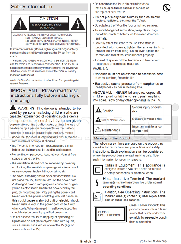 Toshiba 32WA3E 32WA2E 32WA23 (41 pages) TV Operating Manual