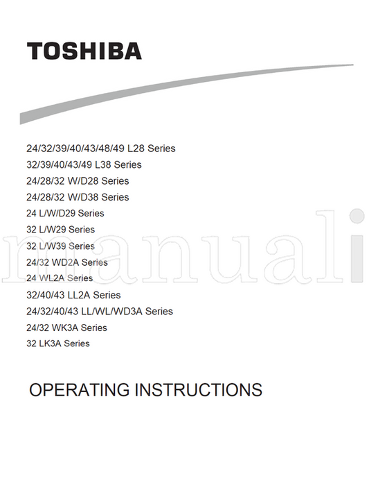 Toshiba 32 LK3A Series (38 pages) TV Operating Manual