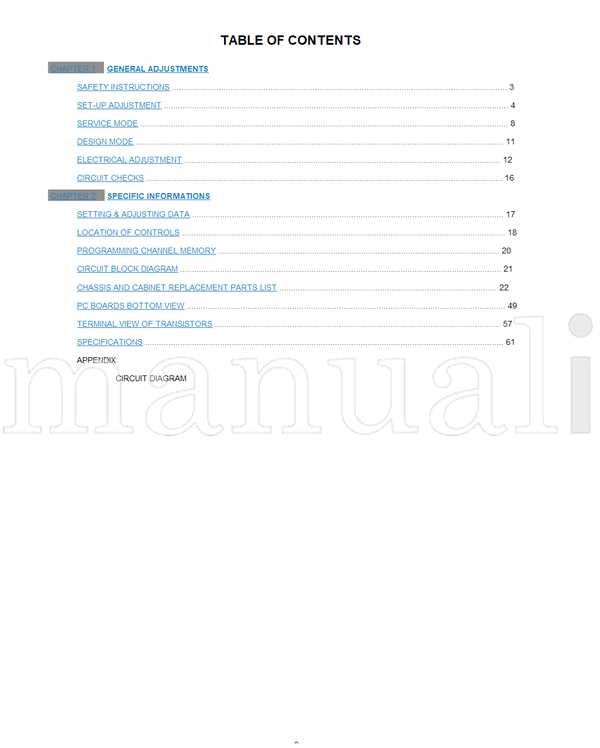 Toshiba 020-200106 32AF41 (60 pages) TV Service Manual