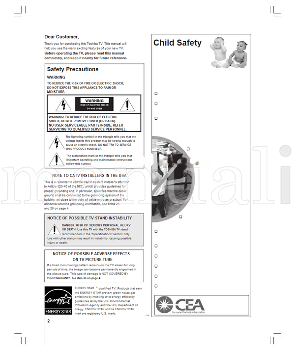 Toshiba 32AF44 35AF44 23566350 (48 pages) TV Operating Manual