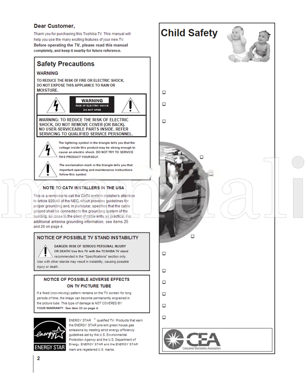 Toshiba 32AF53 36AF53 23565903A (48 pages) TV Operating Manual