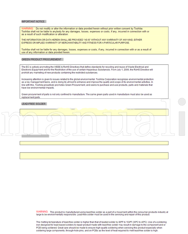 Toshiba 32AV500U (28 pages) TV Service Manual