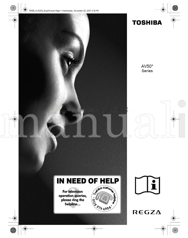 Toshiba AV50* (56 pages) TV Operating Manual