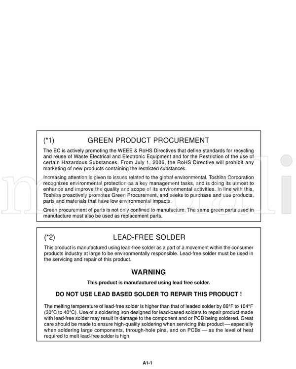Toshiba 050-200610GR 32D46 (52 pages) TV Service Manual
