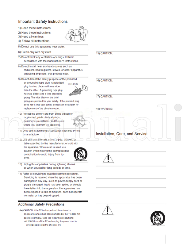 Toshiba 32DT2U 32DT2UL 40FT2U (59 pages) TV Operating Manual