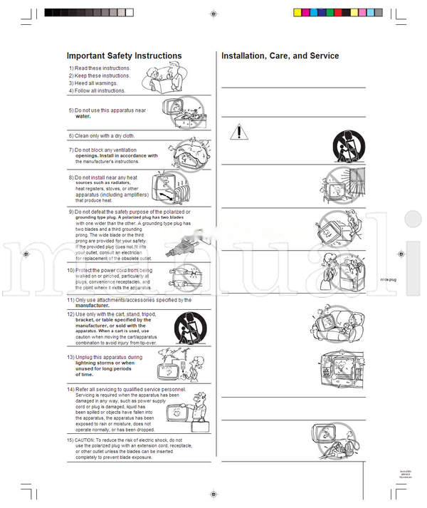Toshiba 32HFX73 36HFX73 23566004 (64 pages) TV Operating Manual