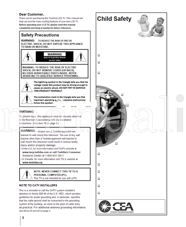 Toshiba 32HL85 (58 pages) TV Operating Manual