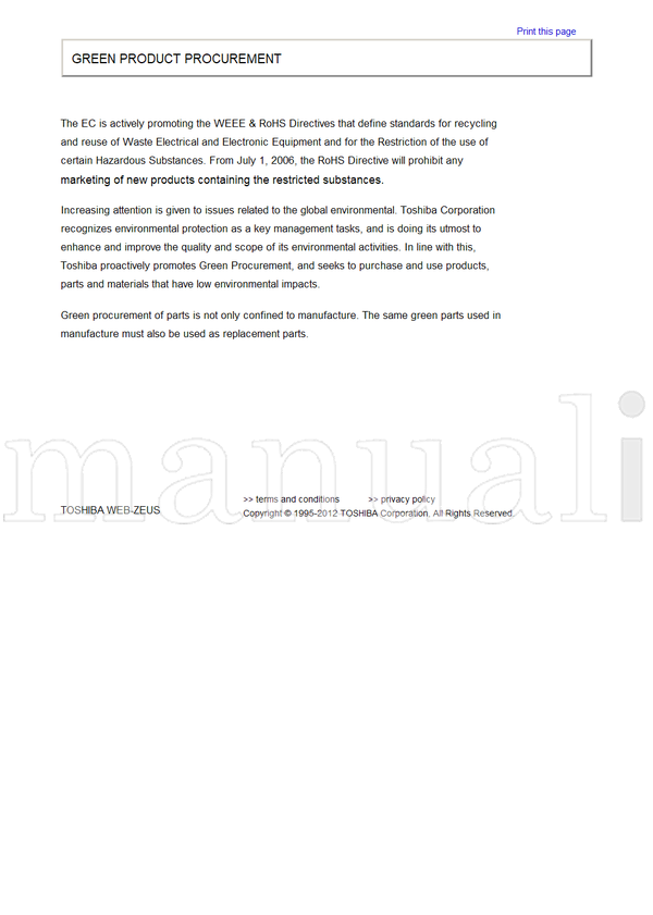 Toshiba 1995-2012 (67 pages) TV Service Manual