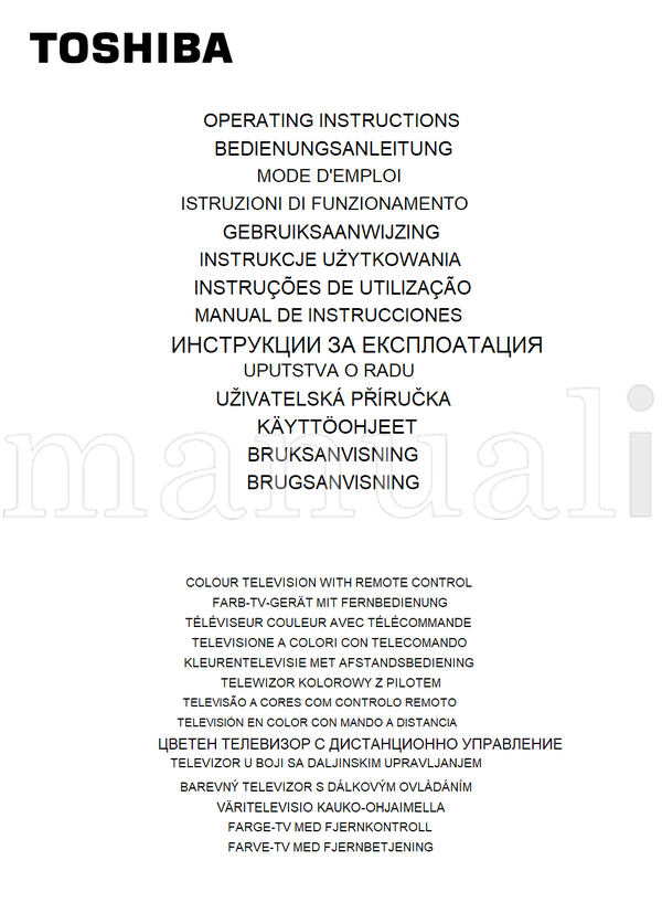 Toshiba 32L3733 (128 pages) TV Operating Manual