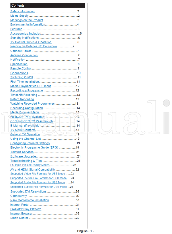 Toshiba 32L3753DB (37 pages) TV Operating Manual