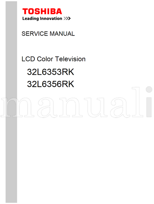 Toshiba 32L6353RK 32L6356RK (114 pages) TV Service Manual