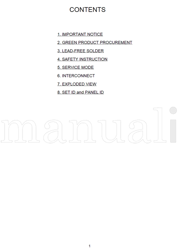 Toshiba 32P1300D (66 pages) TV Service Manual