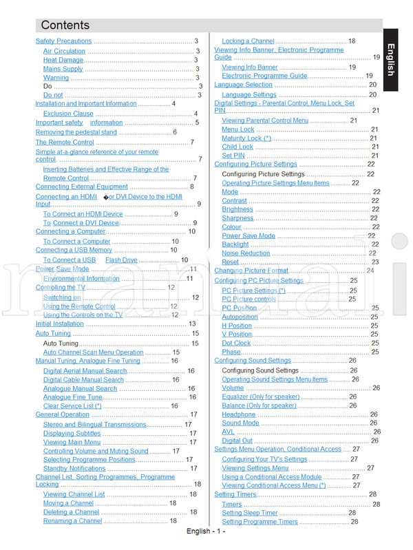 Toshiba 32W143*DG (46 pages) TV Operating Manual