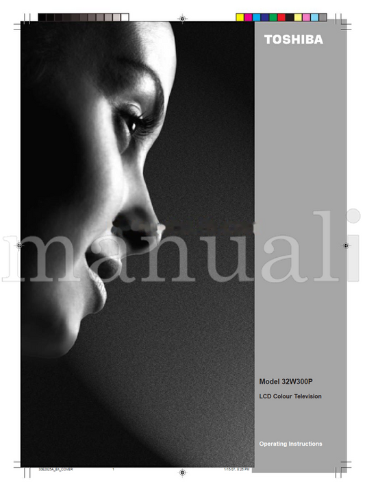 Toshiba 32W300P 30E2825AEnCOVER (36 pages) TV Operating Manual