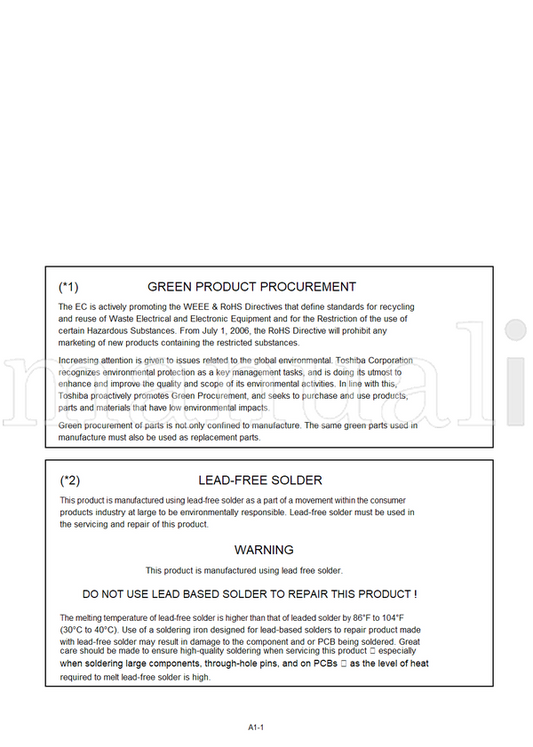 Toshiba 32W330D (80 pages) TV Service Manual