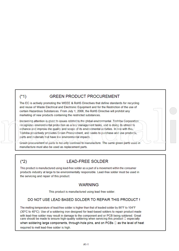 Toshiba 32W331D (80 pages) TV Service Manual