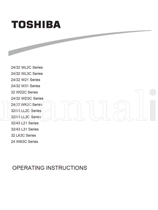 Toshiba 32WL2C Series (50 pages) TV Operating Manual