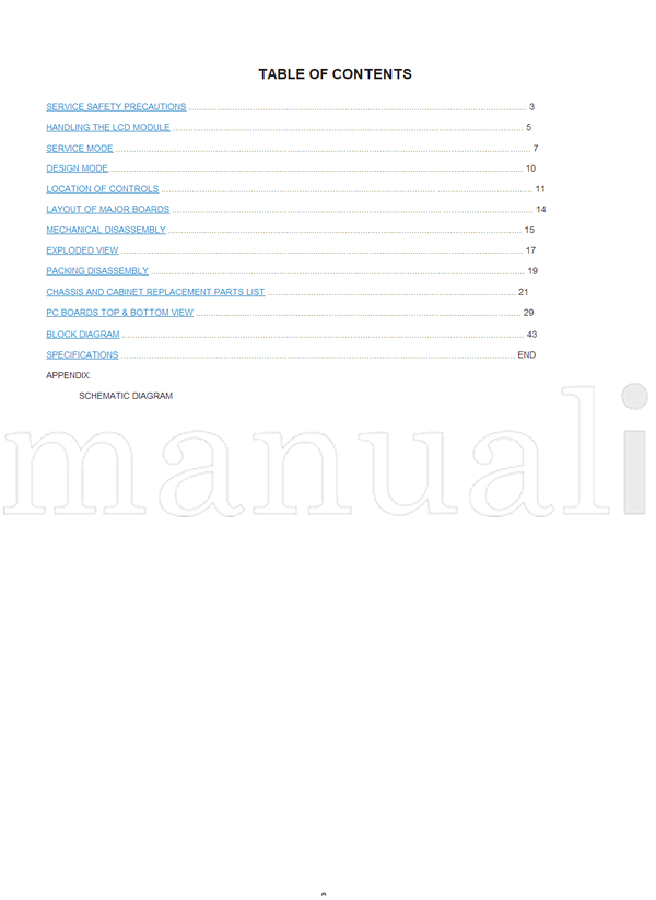 Toshiba 32WL48A 32WL48E 32WL48R 32WL48T 040-200413 (99 pages) TV Service Manual