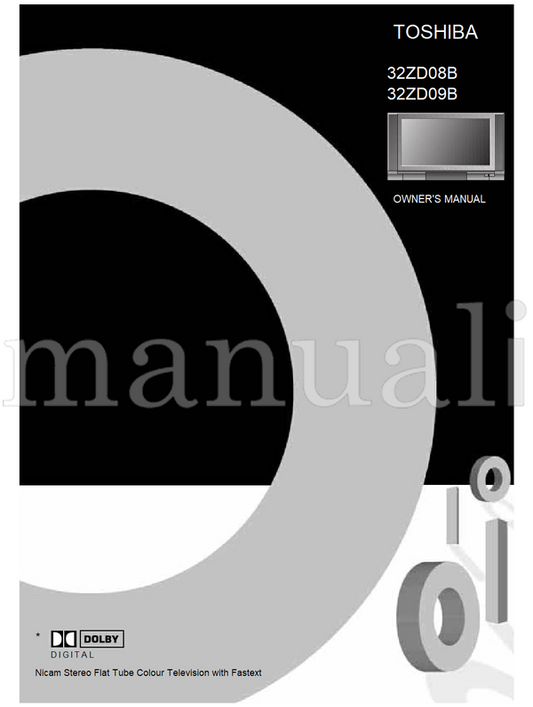Toshiba 32ZD08B 32ZD09B (28 pages) TV Operating Manual