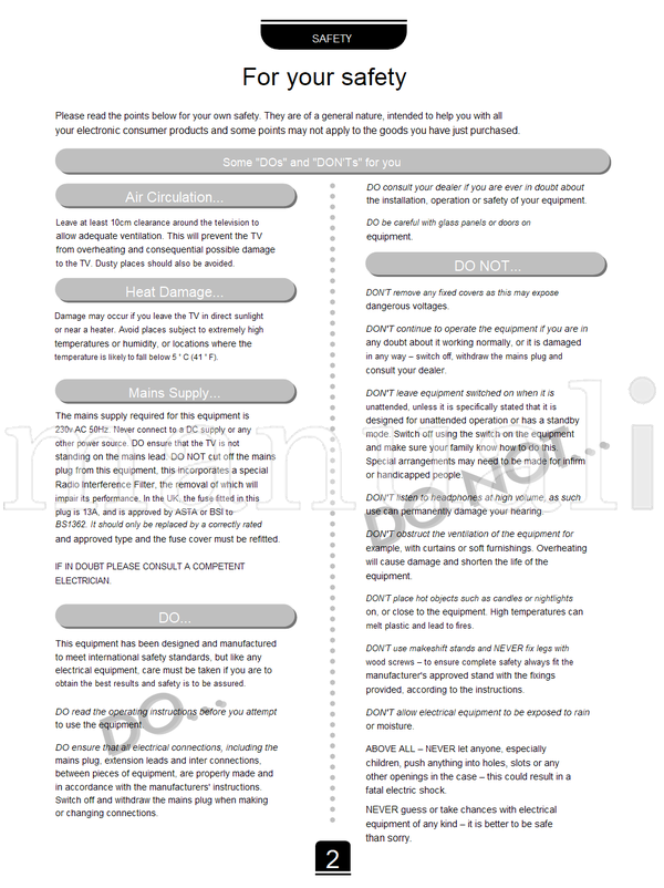 Toshiba 32ZD08B 32ZD09B (28 pages) TV Operating Manual