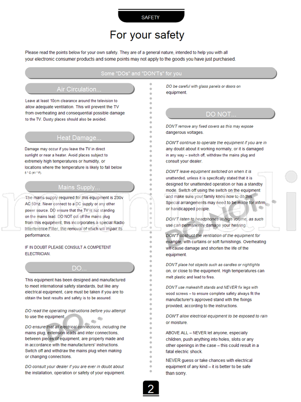 Toshiba 32ZD08G 32ZD09G (32 pages) TV Operating Manual