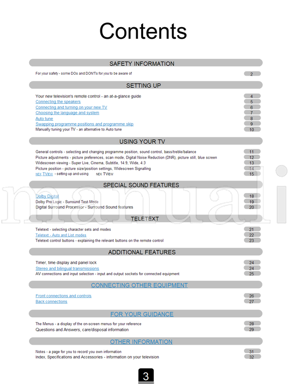 Toshiba 32ZD08G 32ZD09G (32 pages) TV Operating Manual