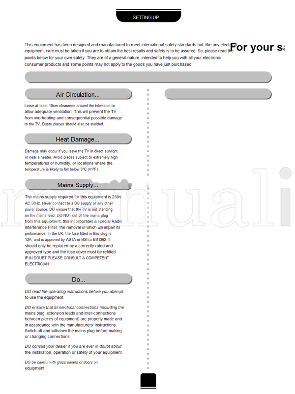 Toshiba 32ZP18P 36ZP18P (28 pages) TV Operating Manual