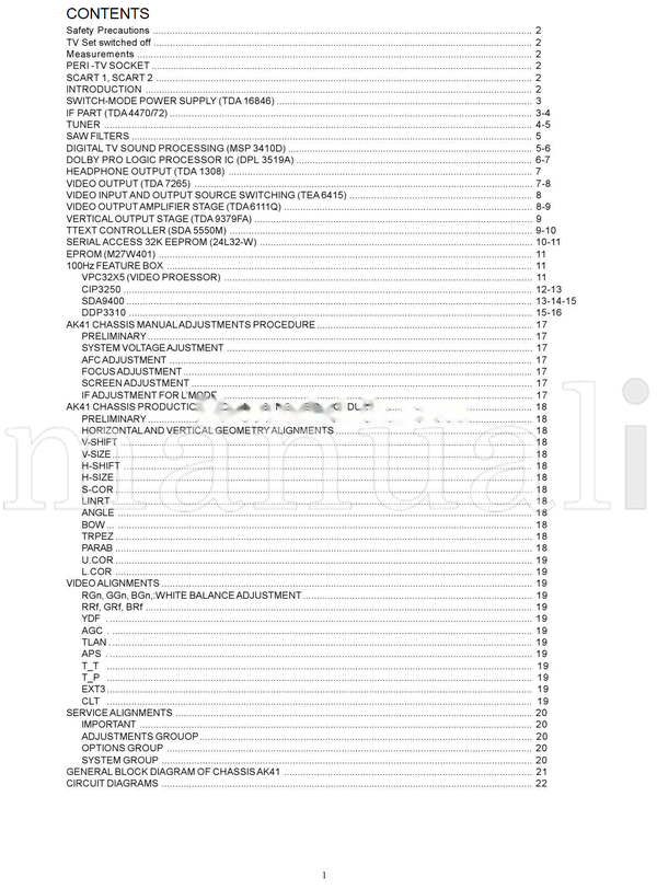 Toshiba 050-200254 33H24G (64 pages) TV Service Manual
