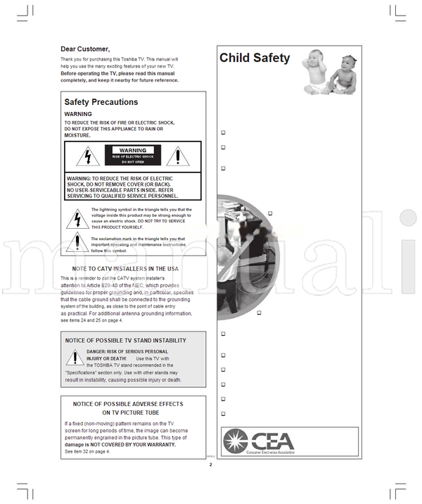 Toshiba 34AS42 23565685 (36 pages) TV Operating Manual